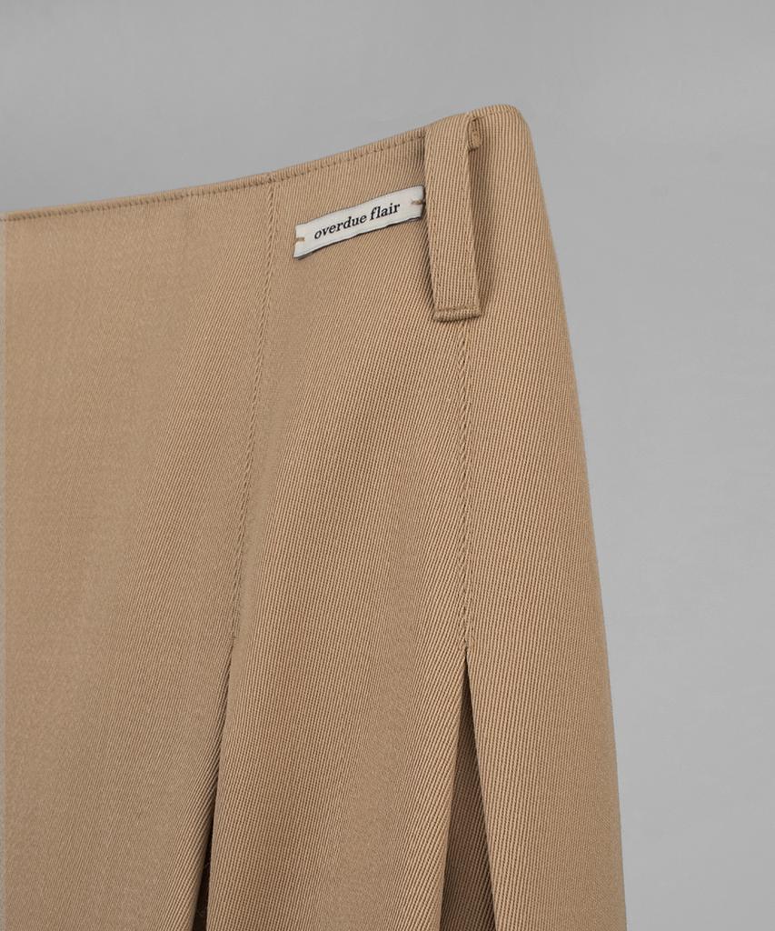 Obeodyupeulleeo Wool Pleated Skirt_Beige