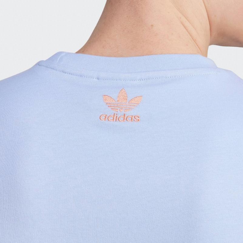 Adidas Originals Enjoy Graphic Tee With Cartoon Alphabet Logo Print Men Tops Light-Pink Light-Blue IT8187