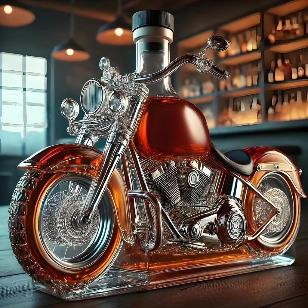 Wine Decanter Motorcycle Glass Whisky Decanter Bottles Vintage Liquor Aerator Desk Decor For Whisky Champagne Vodka Kitchen