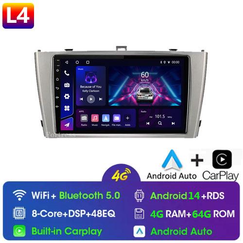 Android 14 Carplay Auto Car Radio For Toyota Avensis T27 2009 2010 2011 2012-2015 GPS Navigation Multimedia Player DSP Stereo 4G