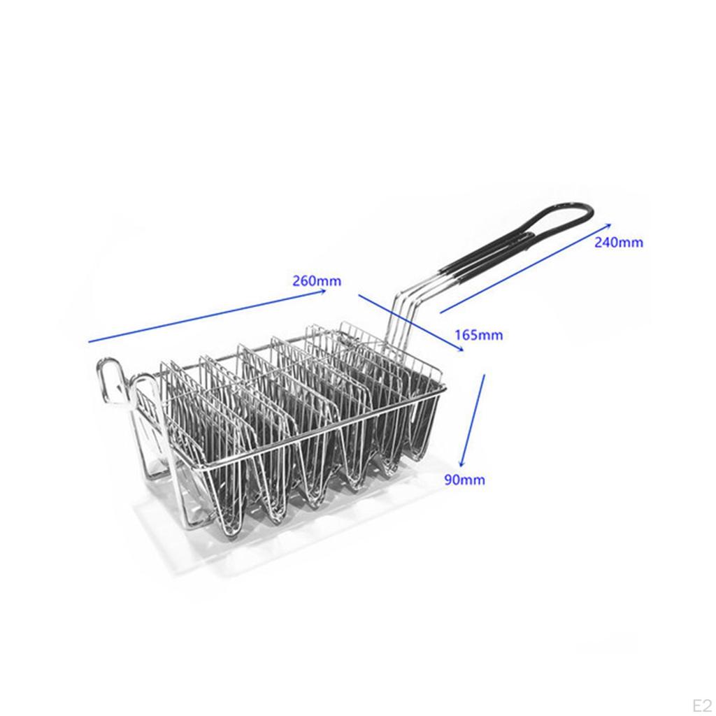 Fryer Holder Basket with Grip Handle, Practical, 4 /6 Shells Optional