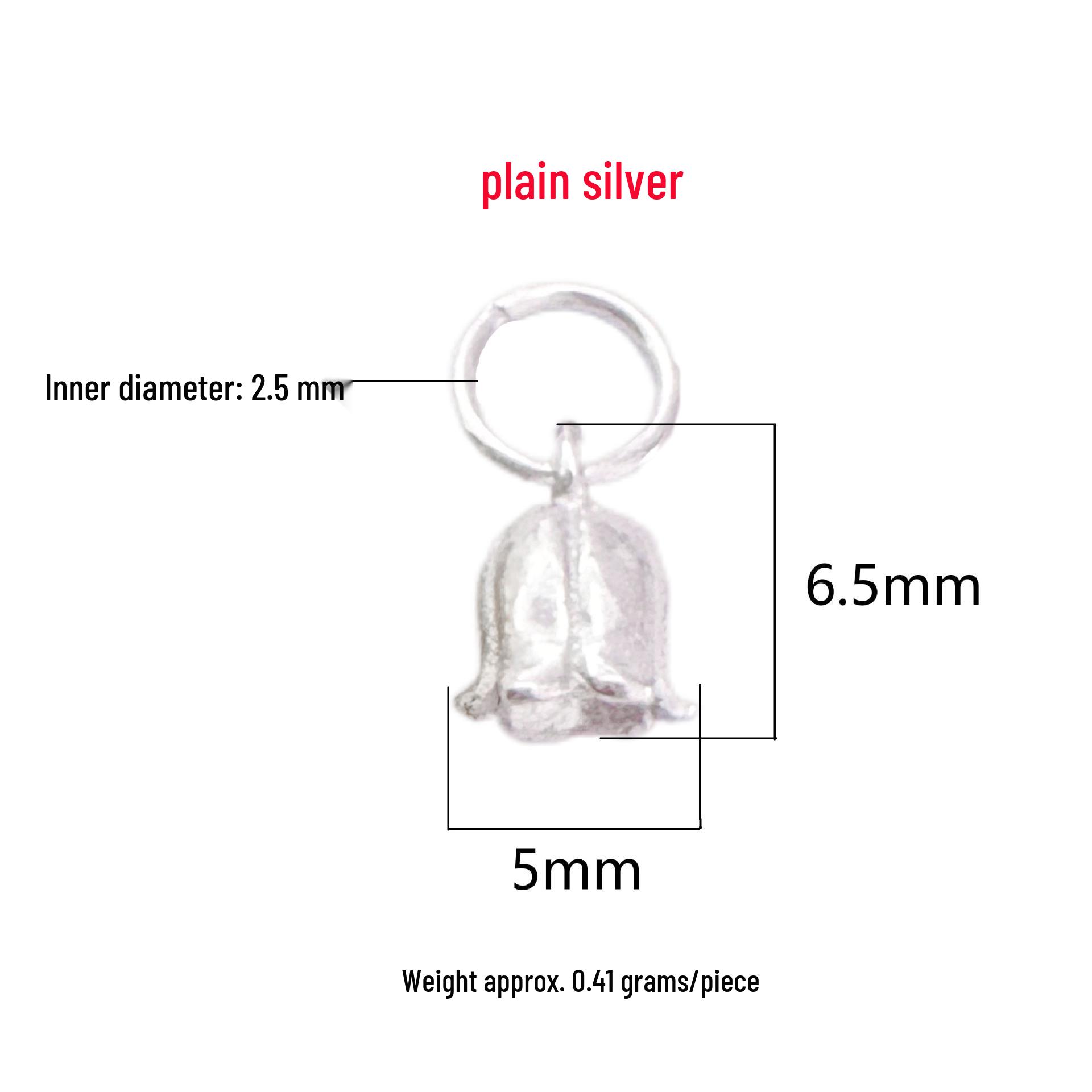 S999 Sterling Silver Golden Lily Multi-Pendant Charm for DIY Crystal Bracelet Necklace Beading 999 Sterling Silver серебряный