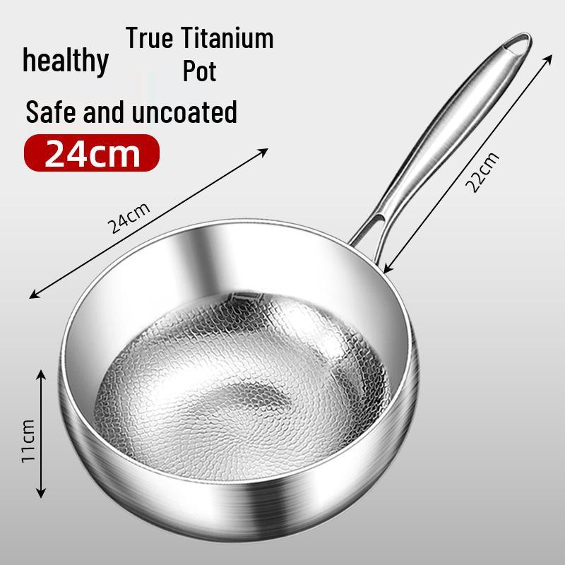 

Pure Titanium Hammered Wok: Non-stick, Coating-Free, Induction-Compatible Large-Belly Pan for Home Use Default