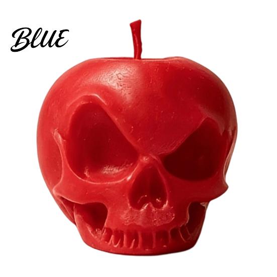 Small Gothic Window Displays 3D Printed Apple Skull Desktop Ornament Halloween Decor Figurine Niche Home Accessories Creative Dark Art Craft Statue
