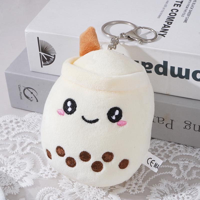 Fruit Bubble Tea Plush Keychain Doll Gift