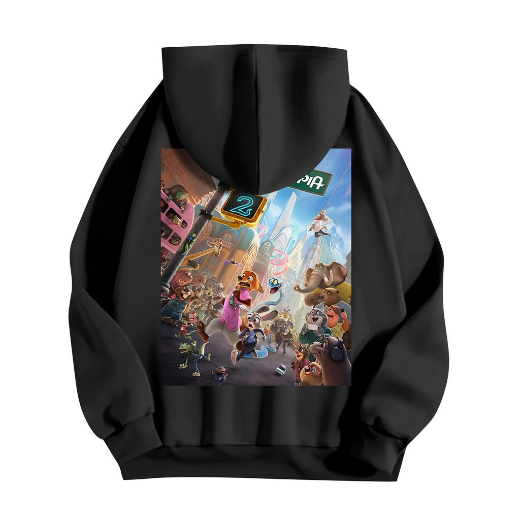 Women's Casual FashionPrinted  Casual Hooded Sweatshirt With Pockets