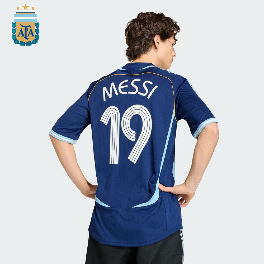 Adidas Performance ARGENTINA AWAY JERSEY 2006 - Argentine Team Away 2006 Vintage Classic Striped Simple Short-sleeved Football Jersey for Men