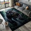 Fierce Tiger Lion Leopard Beast Animal Wildlife Cartoon Carpet Rug for Living Room Bedroom Sofa Decoration,Non-slip Floor Mat