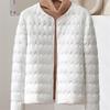 Autumn and winter lightweight down jacket women's short wavy round neck variable V-neck warm inner jacket