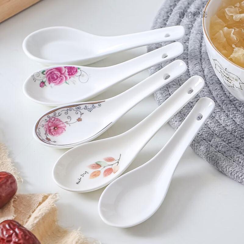 Ceramic Dessert & Soup Spoons