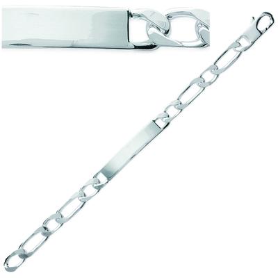 [L3836] - Ανδρική Ασημένια Γκουρμέτα 'Adam' επιροδιωμένη - 21 εκ. 8 χιλ.