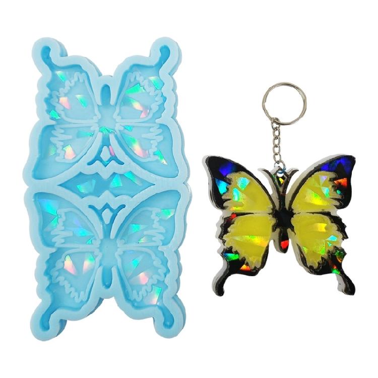 Holographic Butterfly Resin Molds Silicone,Butterfly Ornament Resin Mold,Resin Butterfly Pendant Molds for Resin Casting