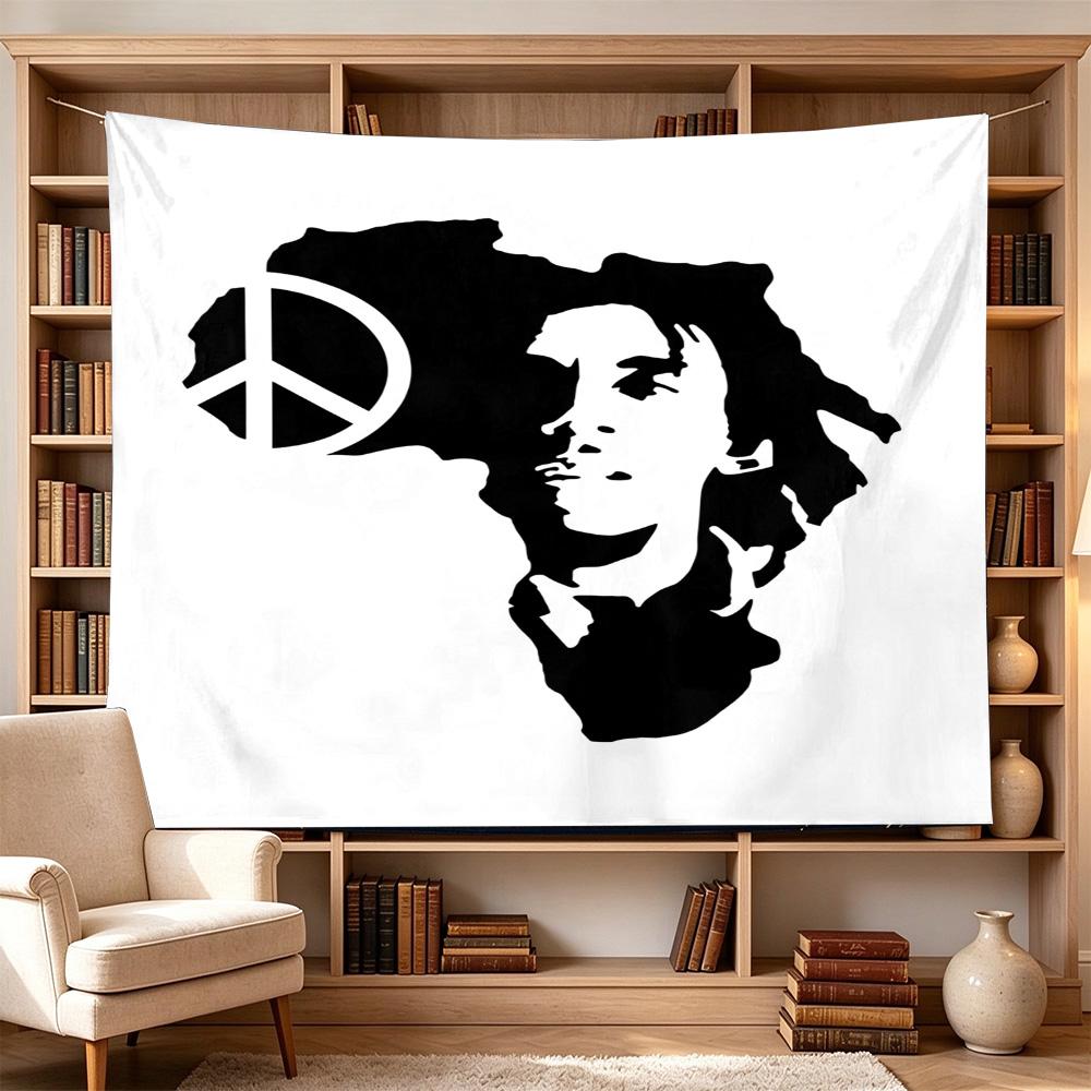 Bob Marley Reggae Music Legend  Polyester Wall Hanging Tapestry, Aesthetic Home Decor for Bedroom Dorm Photo Backdrop