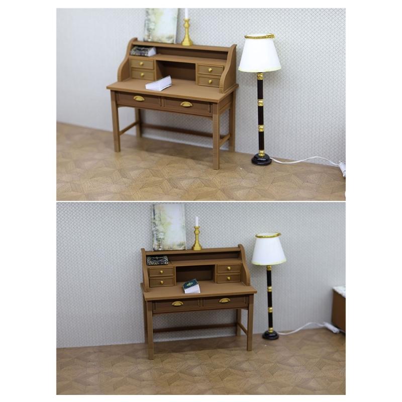Miniature Study Table 1/12 Scale Dollhouses Accessory High Detail Long Lasting Modelers Creative Scene Prop