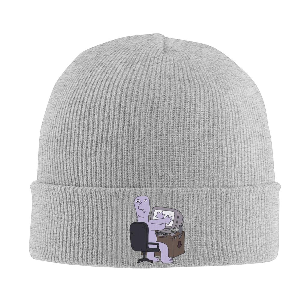 Smiling Friends Beanie Hats Bonnet Hats Unisex Adult Retro Kpop Knit Hat Winter Graphic Elastic Caps