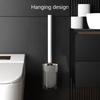 Toiletbürste mit langem Griff ohne toten Winkel Haushalt Wandwaschen Toilettenreinigungsbürsten-Set Abtropfend Anti-Schimmel Haushaltsreinigung