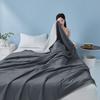 New Solid Color Simple Cool Silk Summer Cool Quilt Single Double Air Conditioner Quilt Summer Air Conditioner Thin Quilt