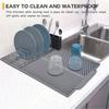 Heat Resistant Sink Drain Mat for Kitchen Use Flexible Silicone Dishes Fruits Drainer Foldable Utensils Drying Pad