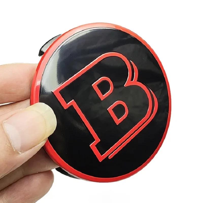 4Pcs 75mm Brabus Logo Car Emblem Wheel Center Hub Cap Accessories AMG Apple  For Mercedes Benz W204 GLA GLC CLA W205 W203 W206
