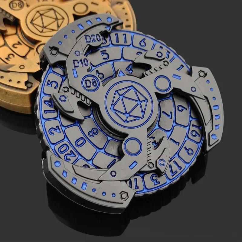 

Metal Compass Fidgeting Spinner Antistresse Dice Spinning Top Relieve Stress Ease Plaything Hand Roller Punnk Gyro Cool Things Adults