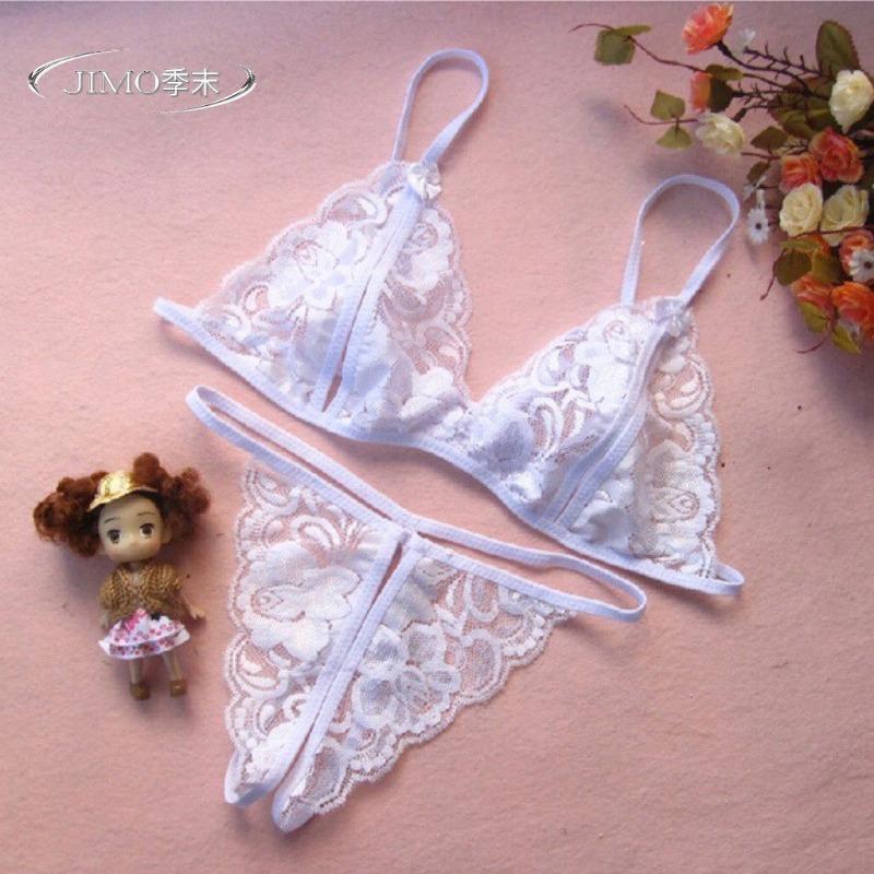 Sexy underwear small three points, sexy three points, female transparent lace bra underwear temptation split set