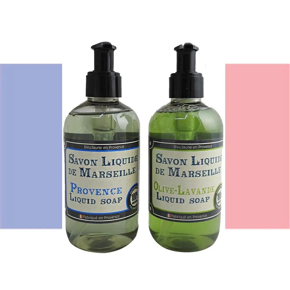 France BLUEJAUNE Natural Liquid Soap Provence Marseille Soap French Soap 250ml [A01] Olive-Lavender Scent 250ml