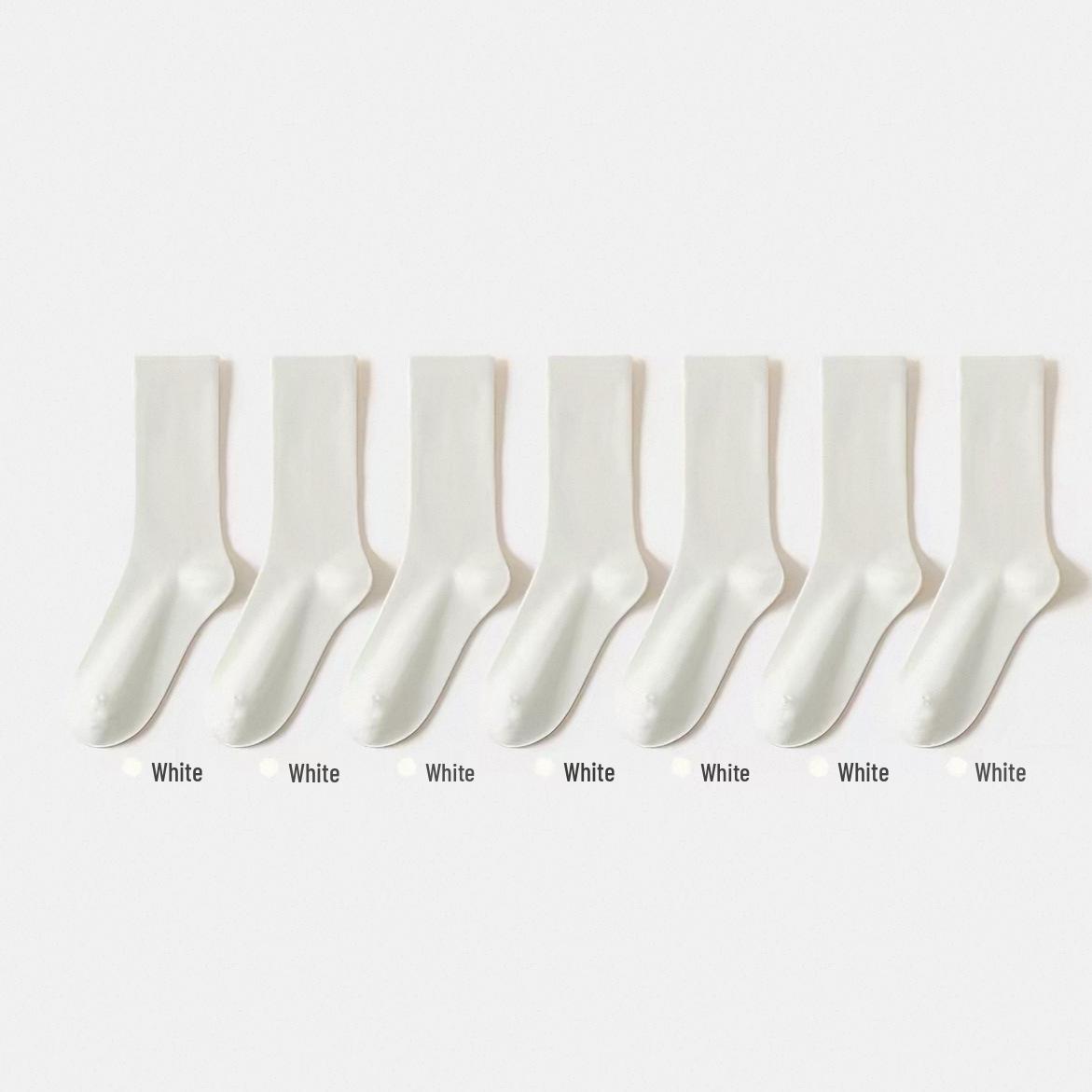 

Серые свободные носки средней длины до середины икры для женщин, универсальные с маленькой кожаной обувью - 7 пар тонких носков для весны и лета, послеродовых.