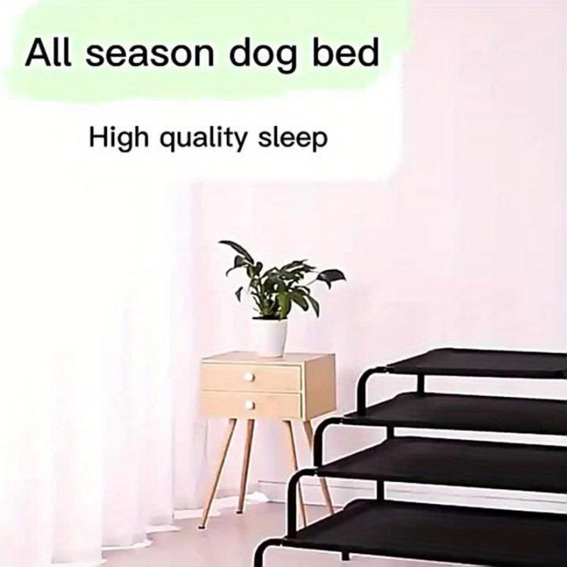 Portable Foldable Dog Bed - Moisture-Resistant Polyester Pet Bed with Removable Cover, All-Season Comfort - Easy Assembly Indoor/Outdoor Use