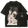 Vintage Washed Baldwin IV Kingdom of Heaven Graphic T-shirt Men Women Printed Tee Summer Casual Fashion Clothing Tops High Quality Streetwear