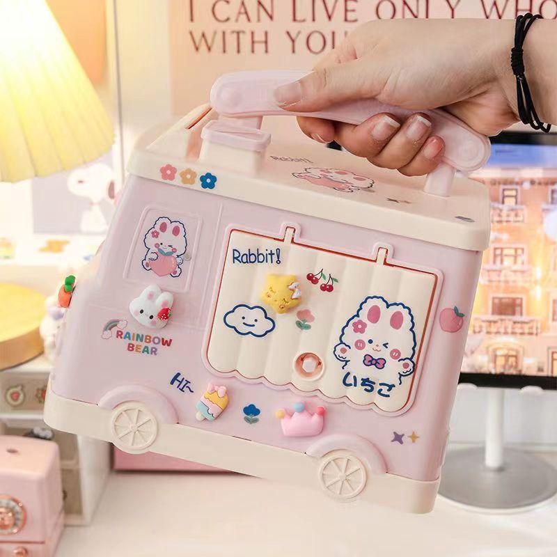 Cartoon Car Piggy Bank for Kids - Creative Gift & Souvenir with Large Capacity