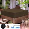 Outdoor Bathtub & Swimming Pool Cover, Waterproof Anti-UV Dust Cover, Falling Leaf Protector for Garden Courtyard Hot Tub Spa