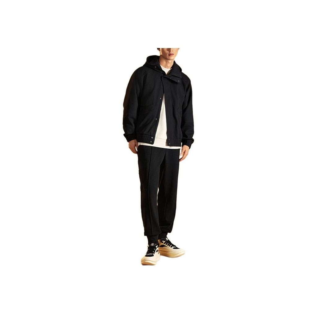 Li Ning Kung Fu Series Solid Color Loose Breathable Comfortable Jacket Men Jacket Black AJDU305-2