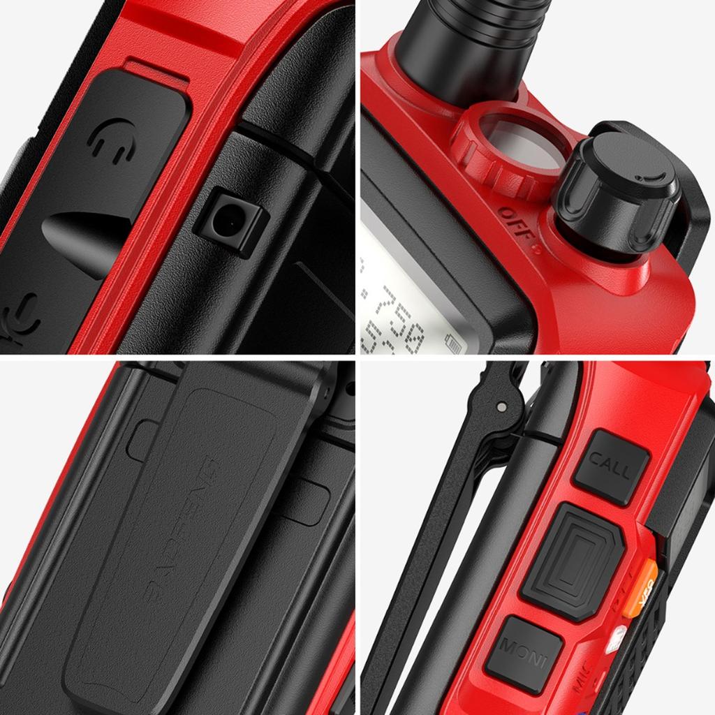 BAOFENG UV S9 III Handheld Walkie Talkie Tri Band 10W Ham Radio 2 Antenna 10KM Long Range VOX Function 128CH Red, EU