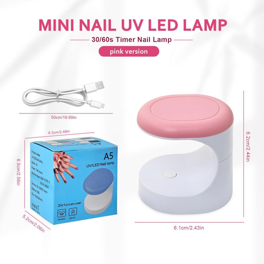 Mushroom-Shaped Portable Light Therapy & USB Nail Lamp for Single Nail