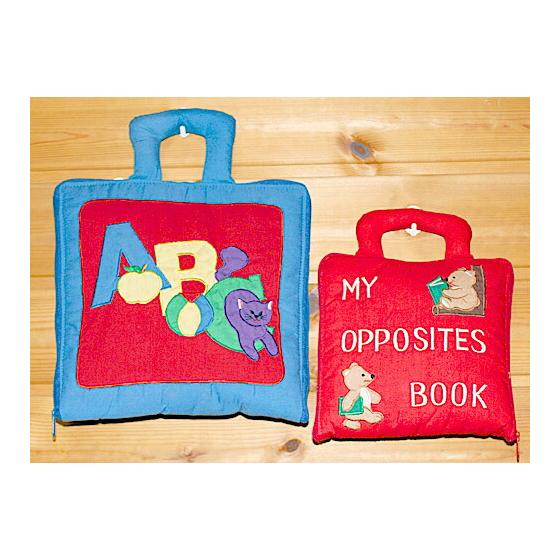 Happy Special Sale Cloth Picture Book MY ABC BAG & MY OPPOSITES BOOK English Embroidery Edition English Education Early Childhood Education