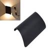LED Wall Light Black European Style Modern Minimalist Moisture Proof Aisle Stairs Courtyard LED Warm Light Wall Lamp