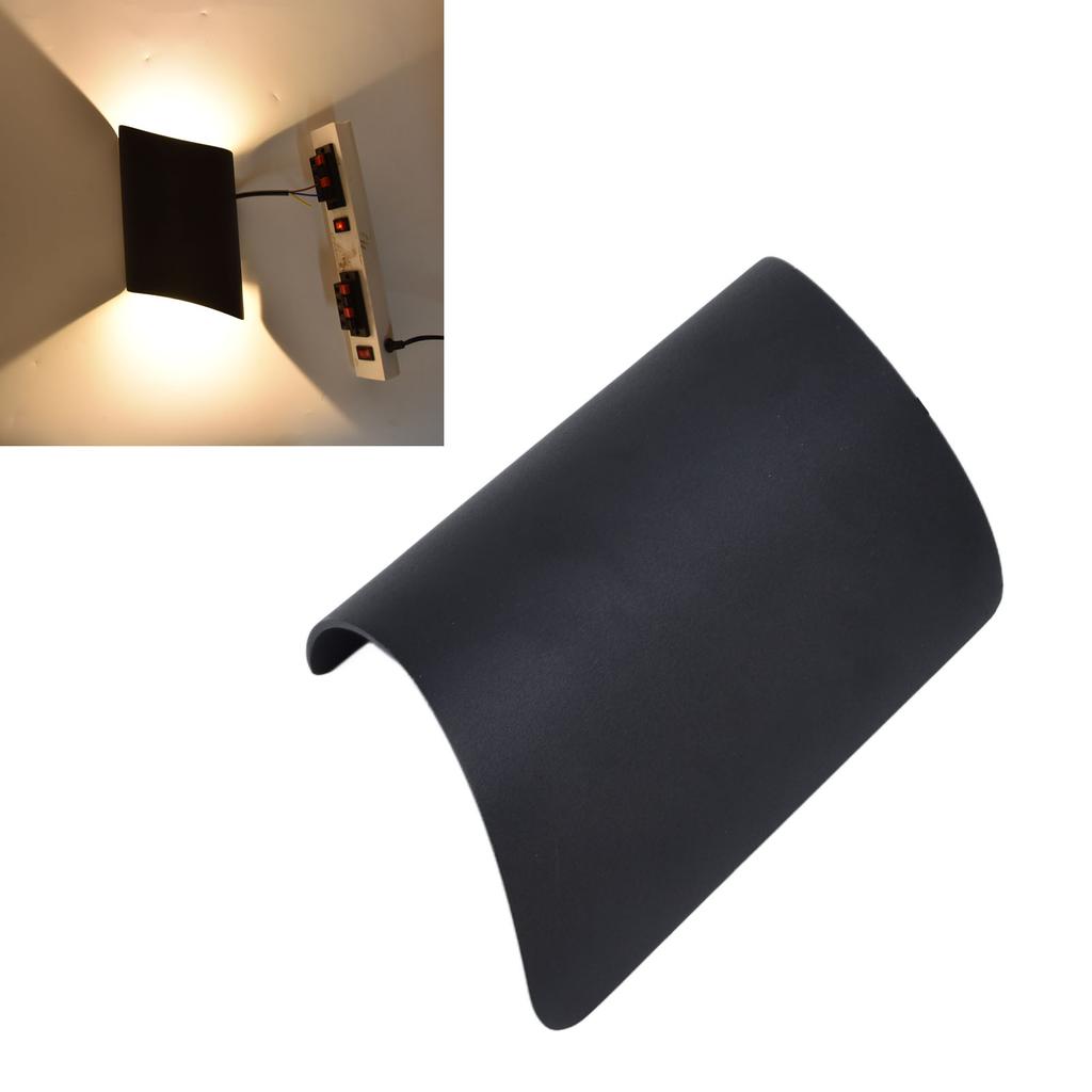 LED Wandleuchte Schwarz Europäischer Stil Modern Minimalistisch Feuchtigkeitsbeständig Gang Treppe Innenhof LED Warmes Licht Wandlampe