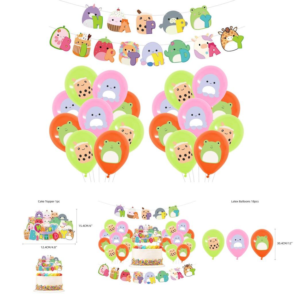Squishmallows Theme Birthday Party Decorations Balloons Cake Toppers And Banner