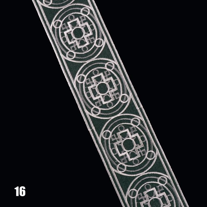 1Meter Vintage Totem Embroidered Jacquard Ribbon Braid Trim Woven Lace Fabric Diy Cushion Curtain Garment Hanfu Belt Accessory