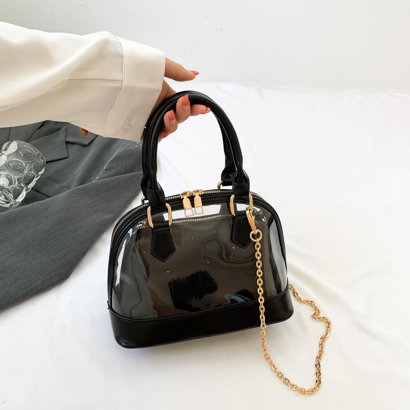 Chic Pu Shell Bag For Trendy Summer 2023 Fashion Street Style Crossbody Handbag чёрный