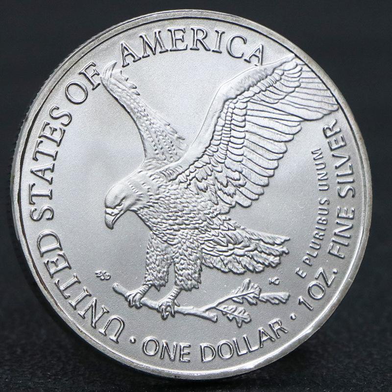 2020, American Statue of Liberty Eagle Coin, Silver Plated, Commemorative Coin Collection, New, Gift