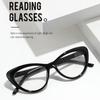 Neutral Fashion Cat-Eye Blue Light Blocking Reading Glasses Women's New Luxury Elegant High-Definition Reading Glasses +3.5+4.0