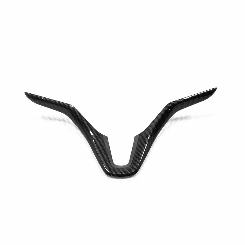 For Honda Jazz GK5 2015- Interior Steering Wheel Sequin Cover Moulding Frame Trims ABS Carbon Sticker Car-Styling Accessoriy