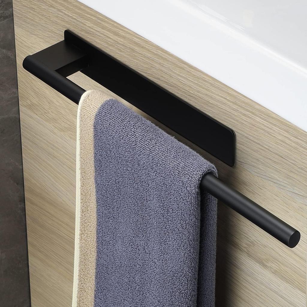 39cm Bathroom Towel Rail Without Drill Adhesive Towel Hanger Stainless Steel Wall-mounted Towel Holder for Bathroom Kitchen