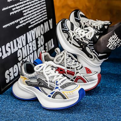 New Fashion Men's Four Seasons Comfortable Thick Sole Shoes Students Male Boys Trending Soft Sole Breathable Casual Running Sneakers