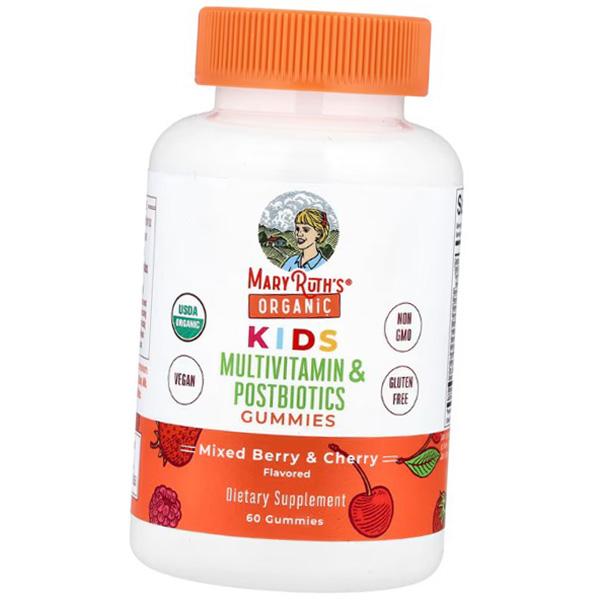 

Organic Kids Multivitamin and Postbiotics Gummies, MaryRuth s 60 tabs Berry-Cherry (36685003) 60tab