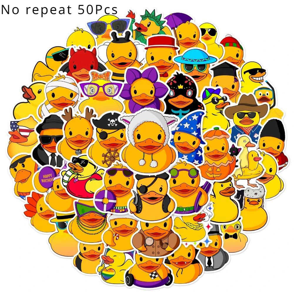 

50pcs Cute Yellow Duck Stickers- Cartoon Waterproof Vinyl Decals for Laptops Water Bottles Phones -Perfect for Kids Adults