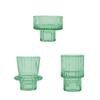 Vertical Stripe Candle Holder Clear Glass Candle Holder Tea Light Holder Centerpiece for Weddings Restaurant Parties