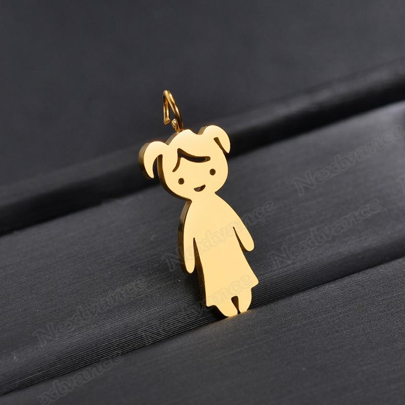 Nextvance Stainless Steel Date Child Baby Boy Girl Engrave Necklace Family Gold Color Pendant for Birthday Memorial Gift