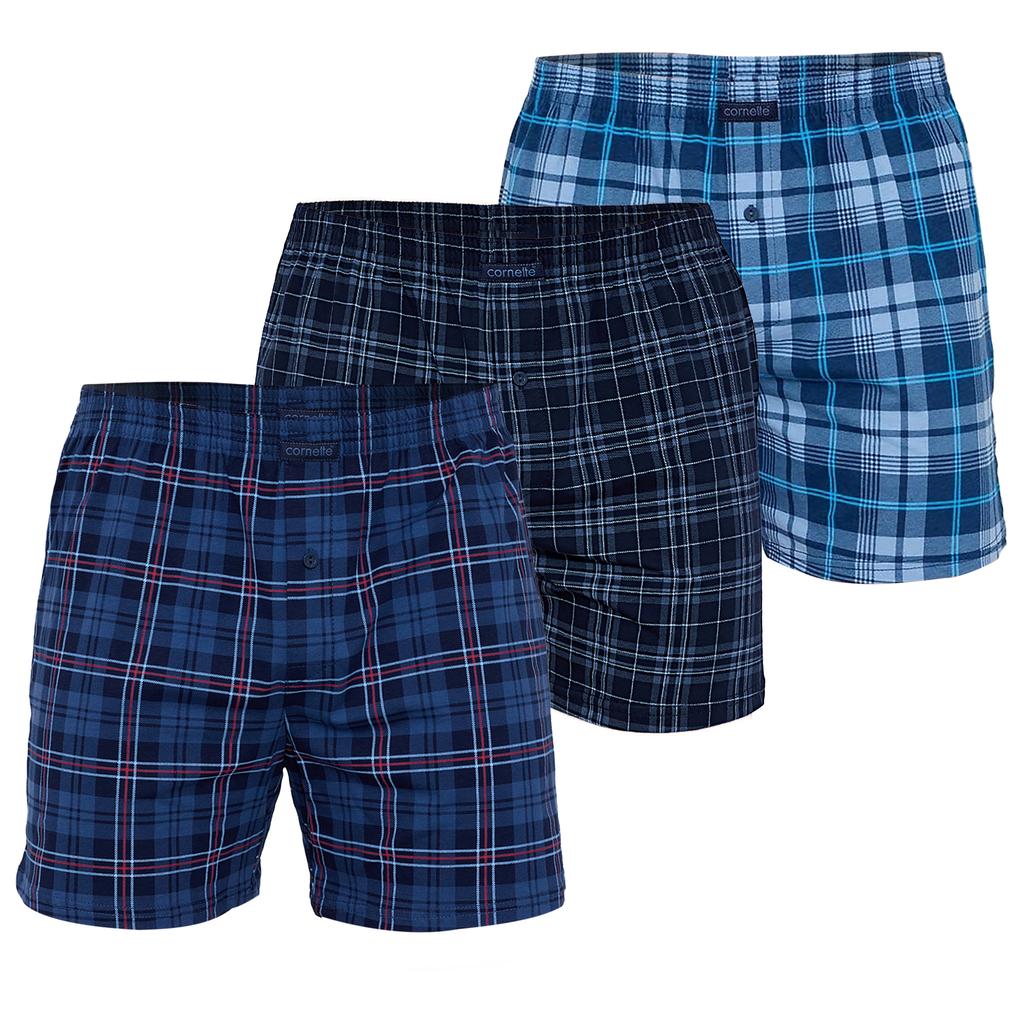 Pantaloncini da Boxer da Uomo Larghi in Cotone - Cornette - Comfort, Confezione da 3, Modello Bm003